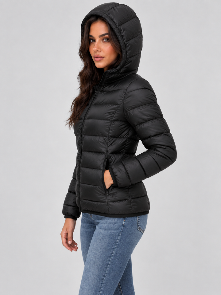 Chaqueta Acolchada Ligera con Capucha