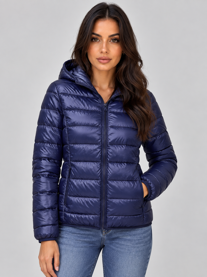 Chaqueta Acolchada Ligera con Capucha