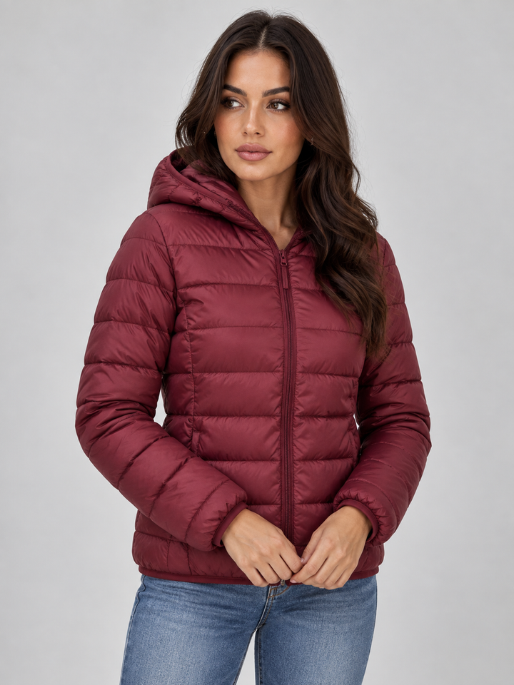 Chaqueta Acolchada Ligera con Capucha
