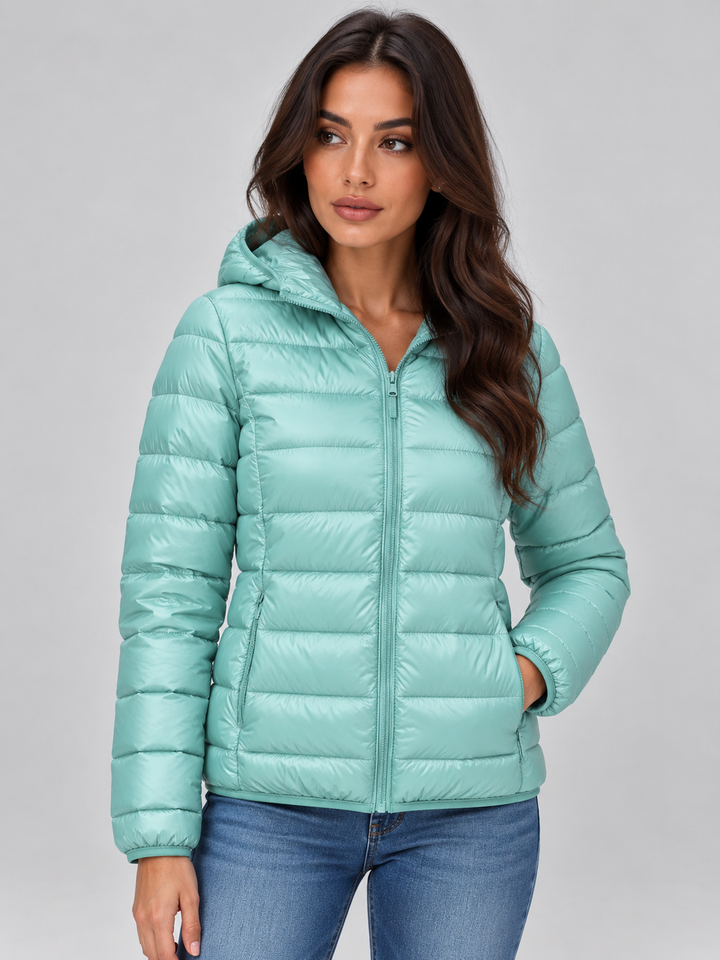 Chaqueta Acolchada Ligera con Capucha