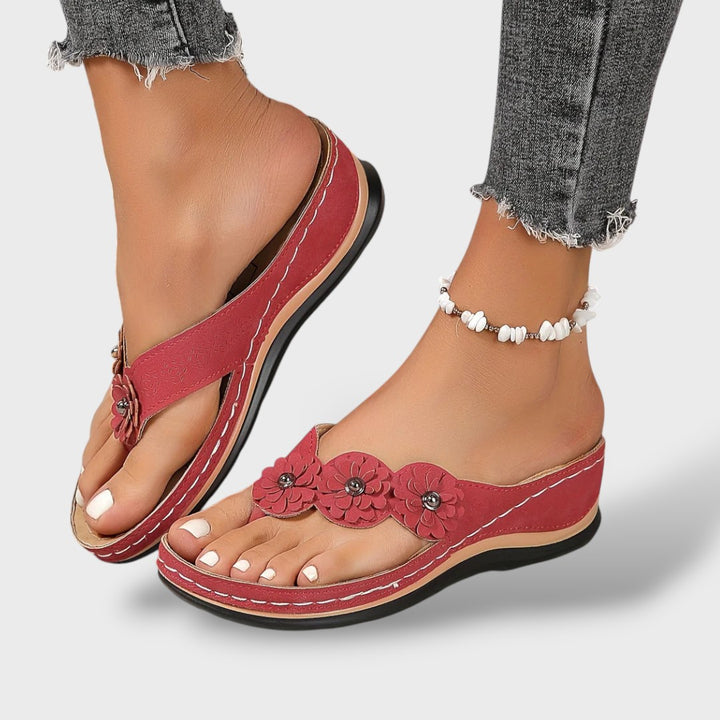 Sandalias ortopédicas slip-on mujer