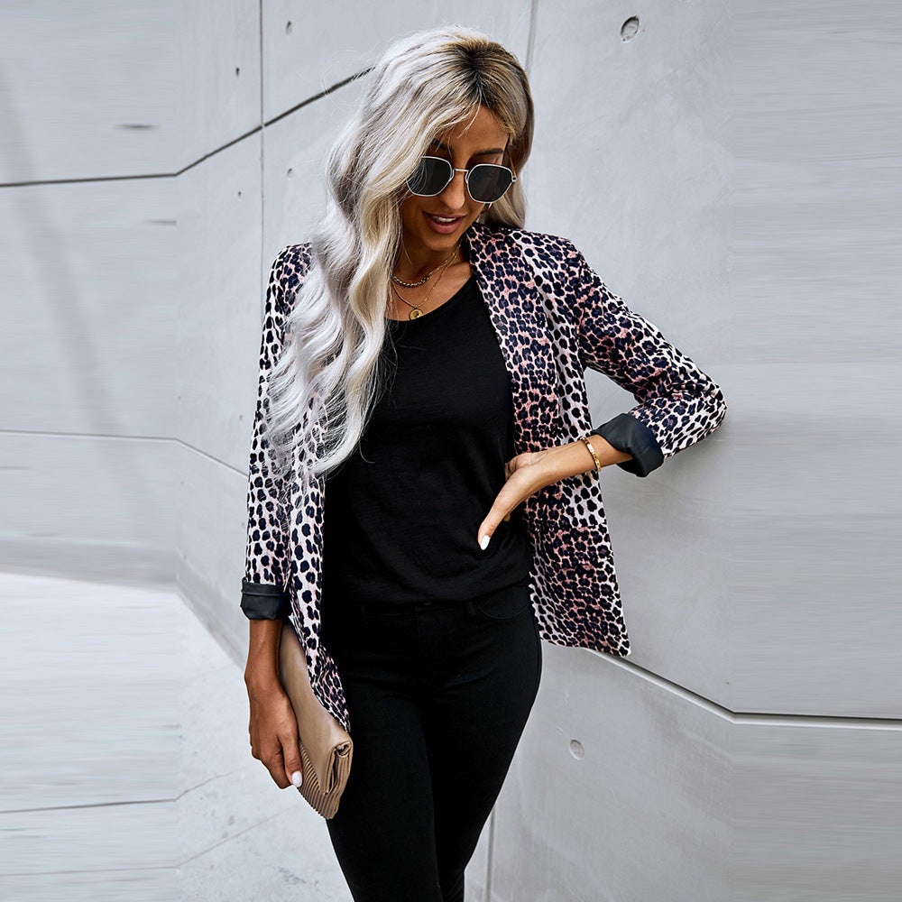 Blazer estampado de corte amplio