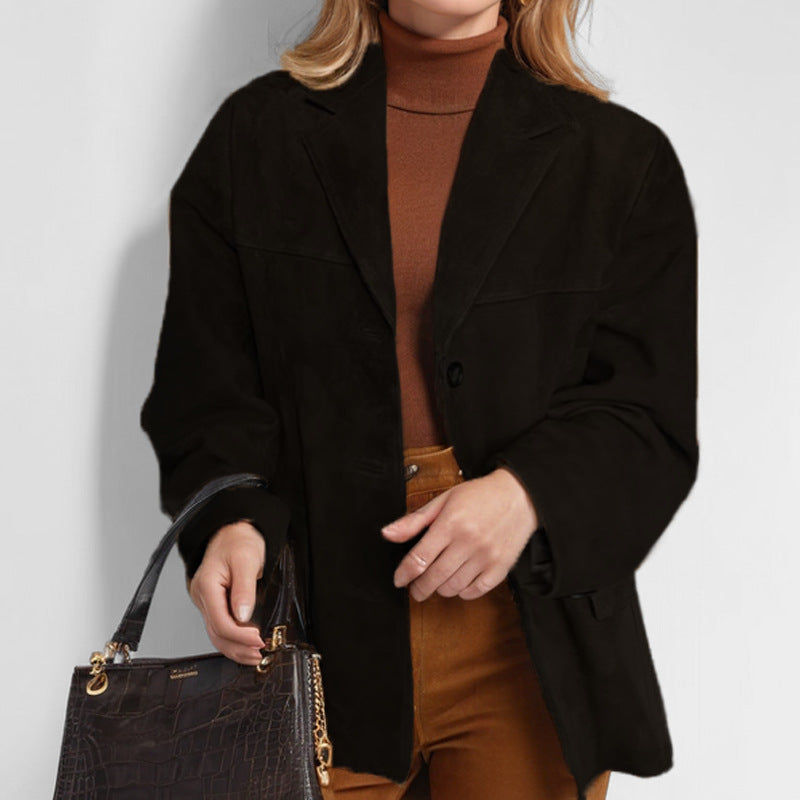 Blazer de piel efecto ante