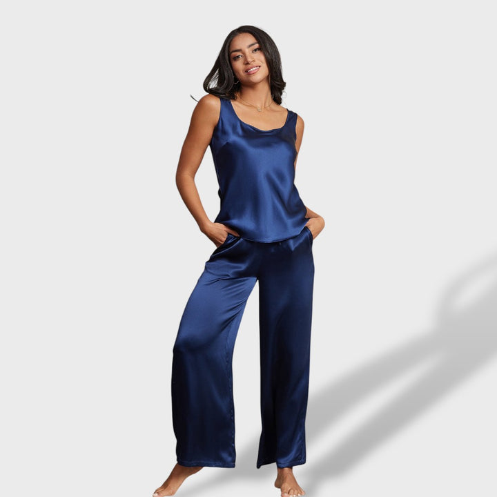 Clara™ | Pijama pierna ancha mujer