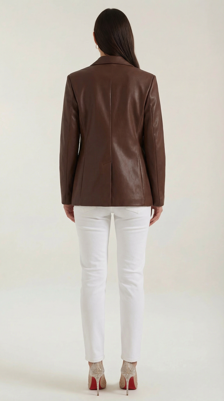 Blazer de Ecopiel Corte Estructurado