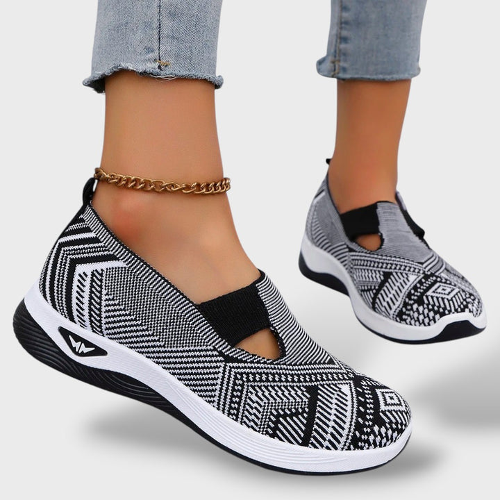 Zapatillas Ortopédicas Knit Étnico Slip-On Mujer