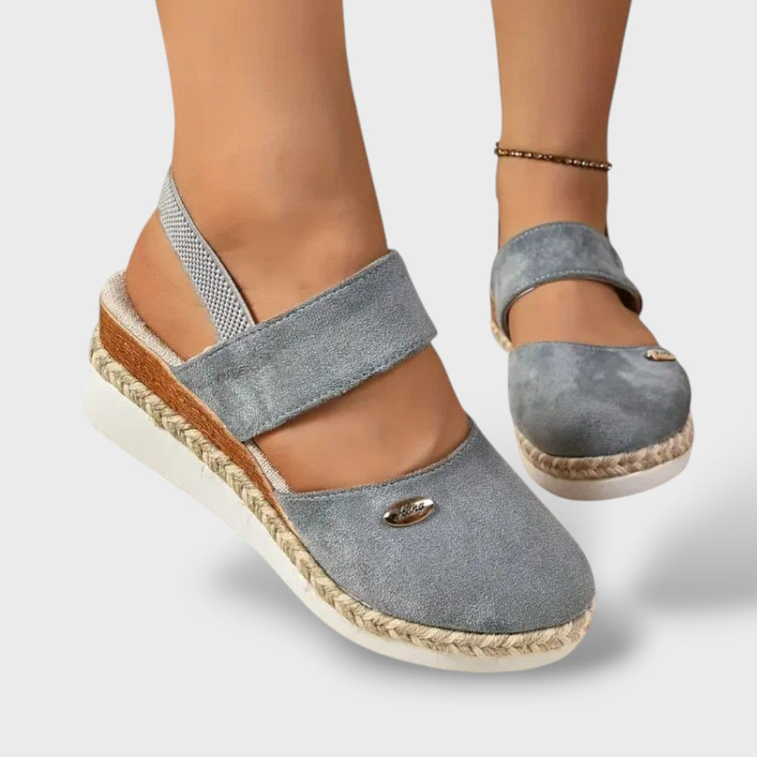 Sandalias Ortopédicas Cuña Esparto Mujer