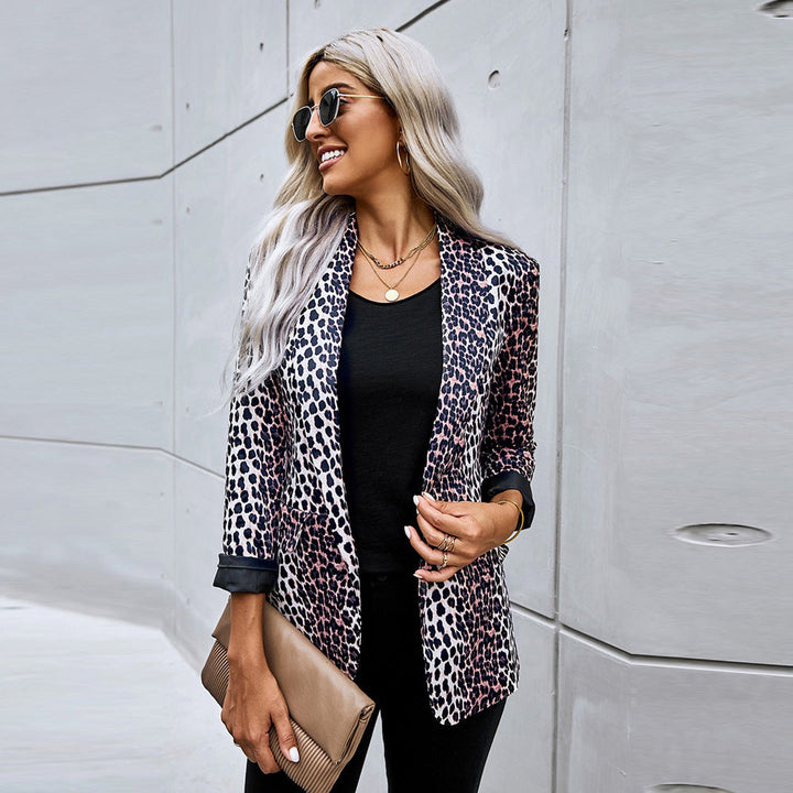 Blazer estampado de corte amplio