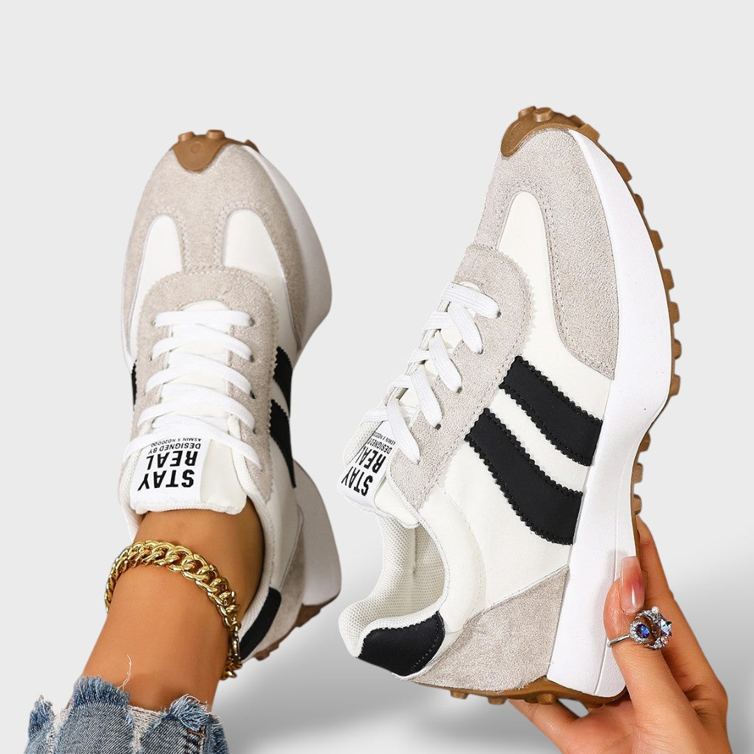 Zapatillas Ortopédicas Retro Ante Azul Mujer
