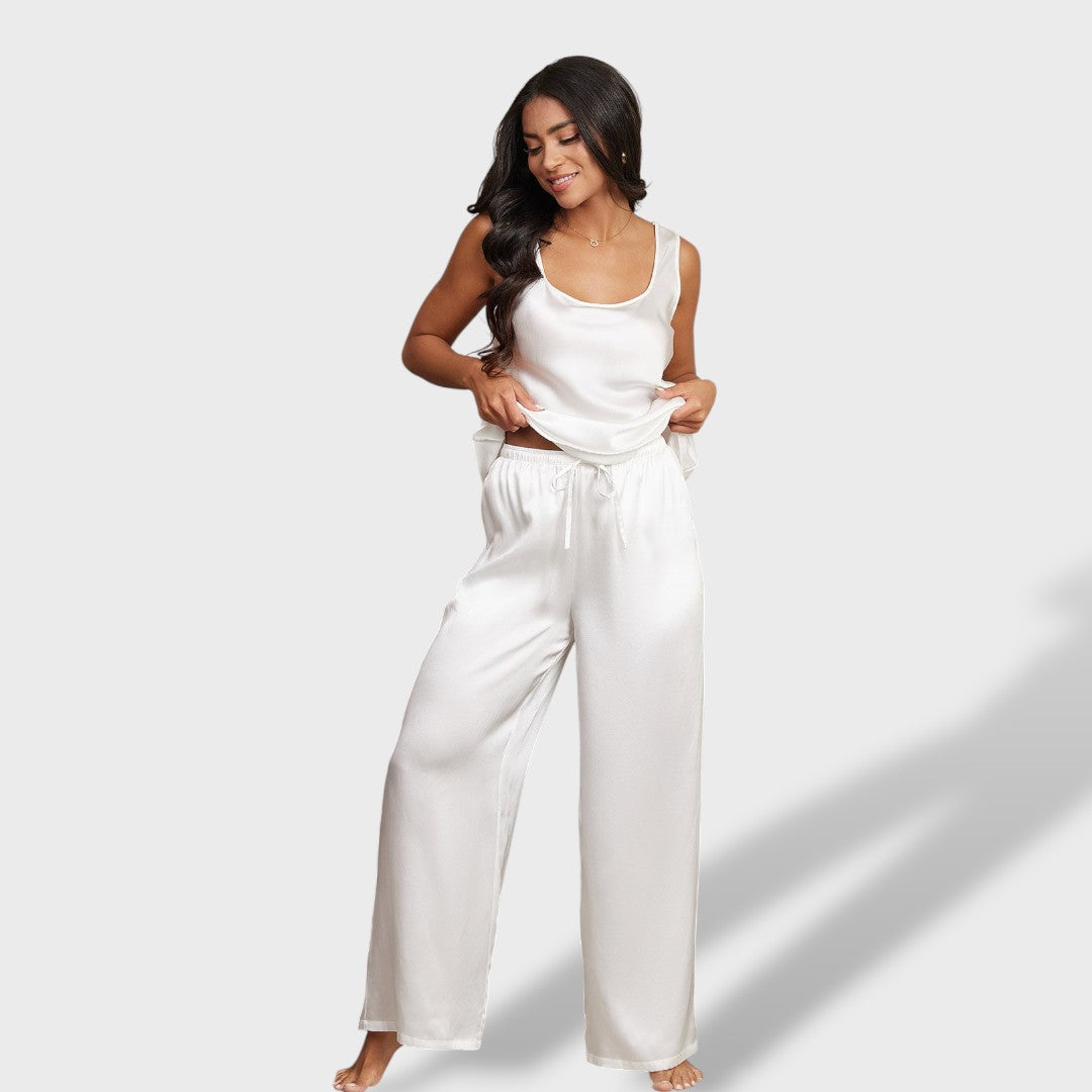 Clara™ | Pijama pierna ancha mujer