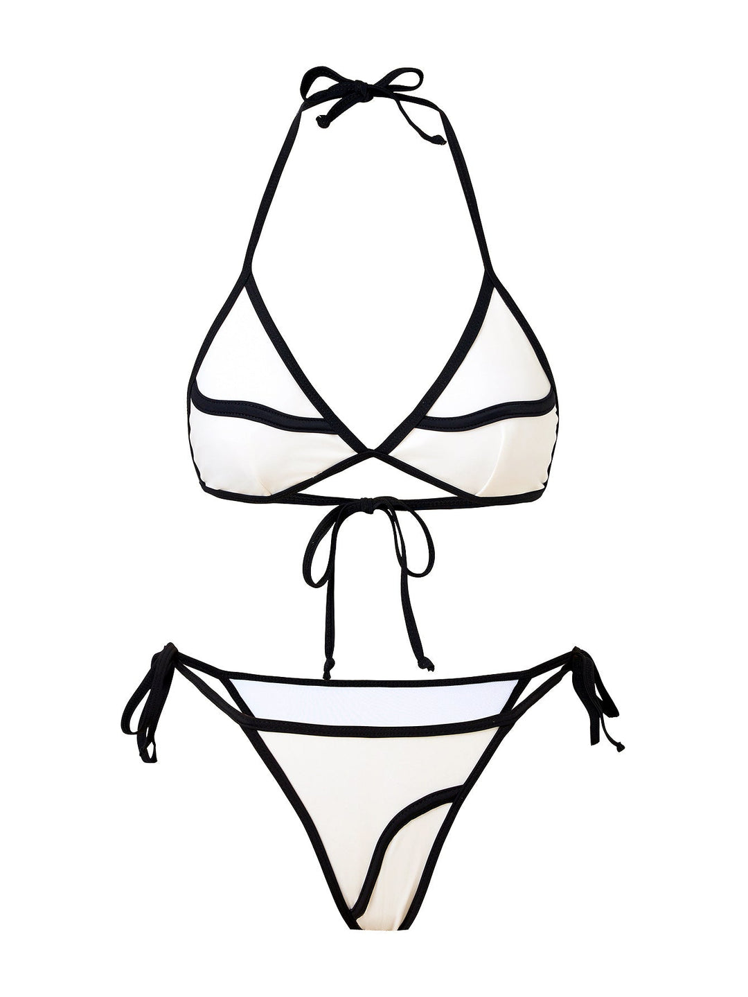 Cubierta de Bikini de Tres Piezas para Mujeres en Contraste