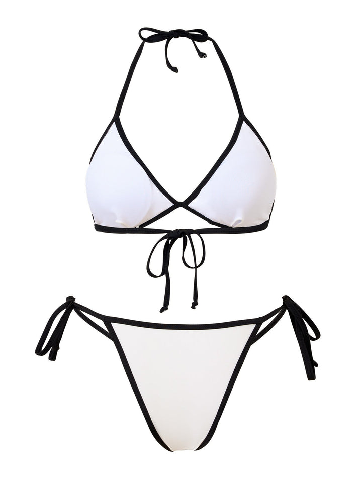 Cubierta de Bikini de Tres Piezas para Mujeres en Contraste