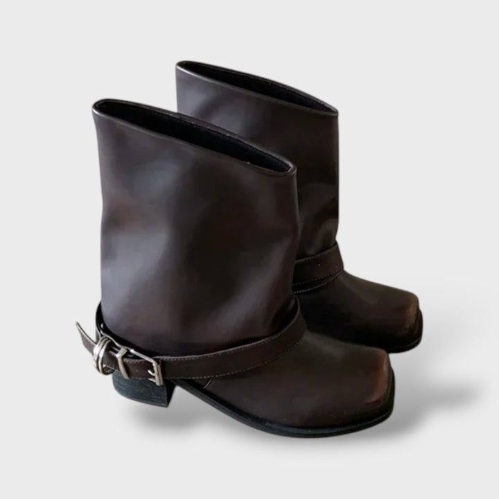 Botines Cowboy Mujer Punta Cuadrada