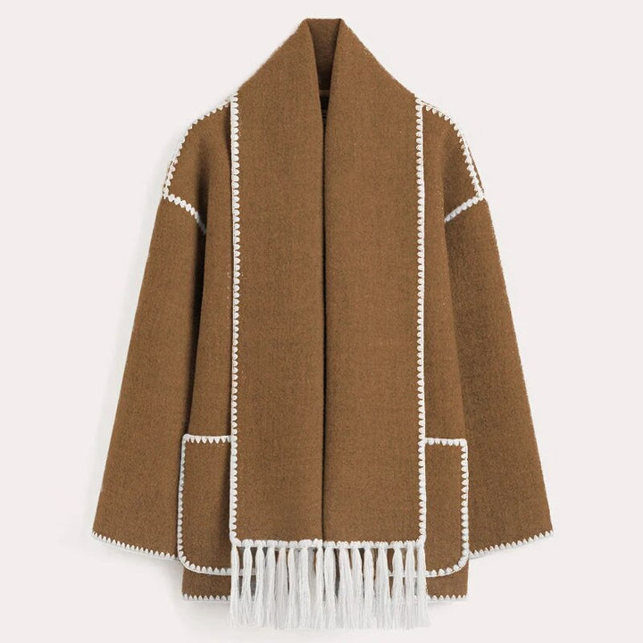 Chaqueta Invernal con Cuello de Chal