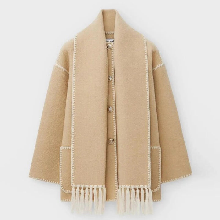 Chaqueta Invernal con Cuello de Chal