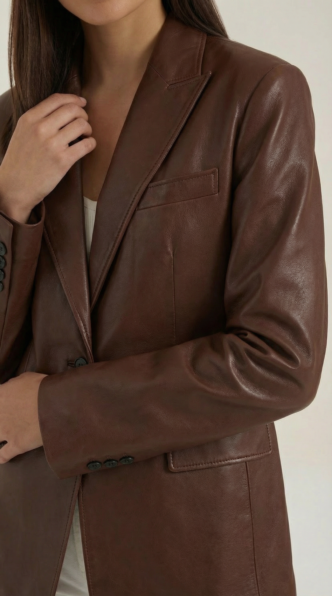 Blazer de Ecopiel Corte Estructurado