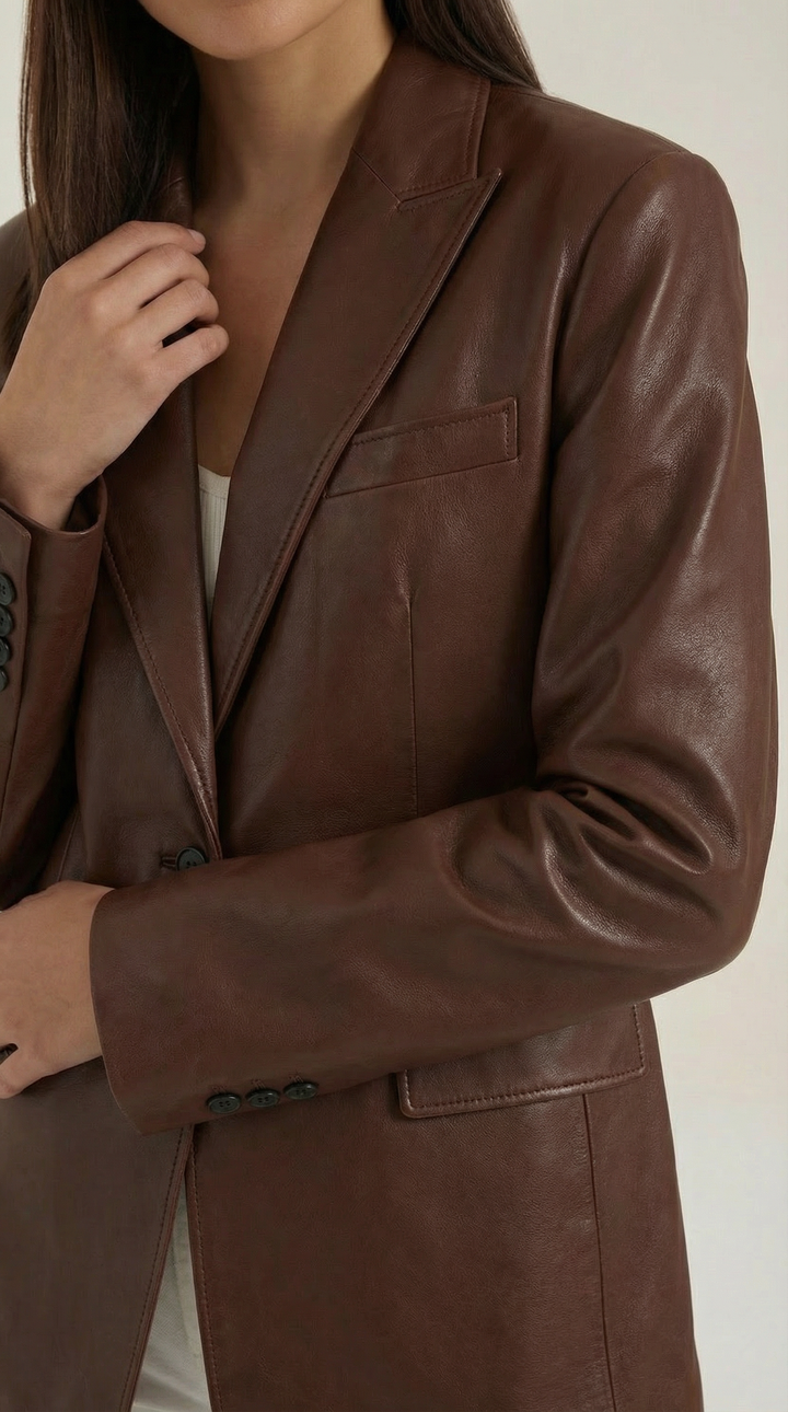 Blazer de Ecopiel Corte Estructurado
