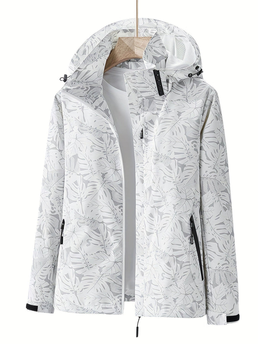 Chaqueta impermeable ligera estampada