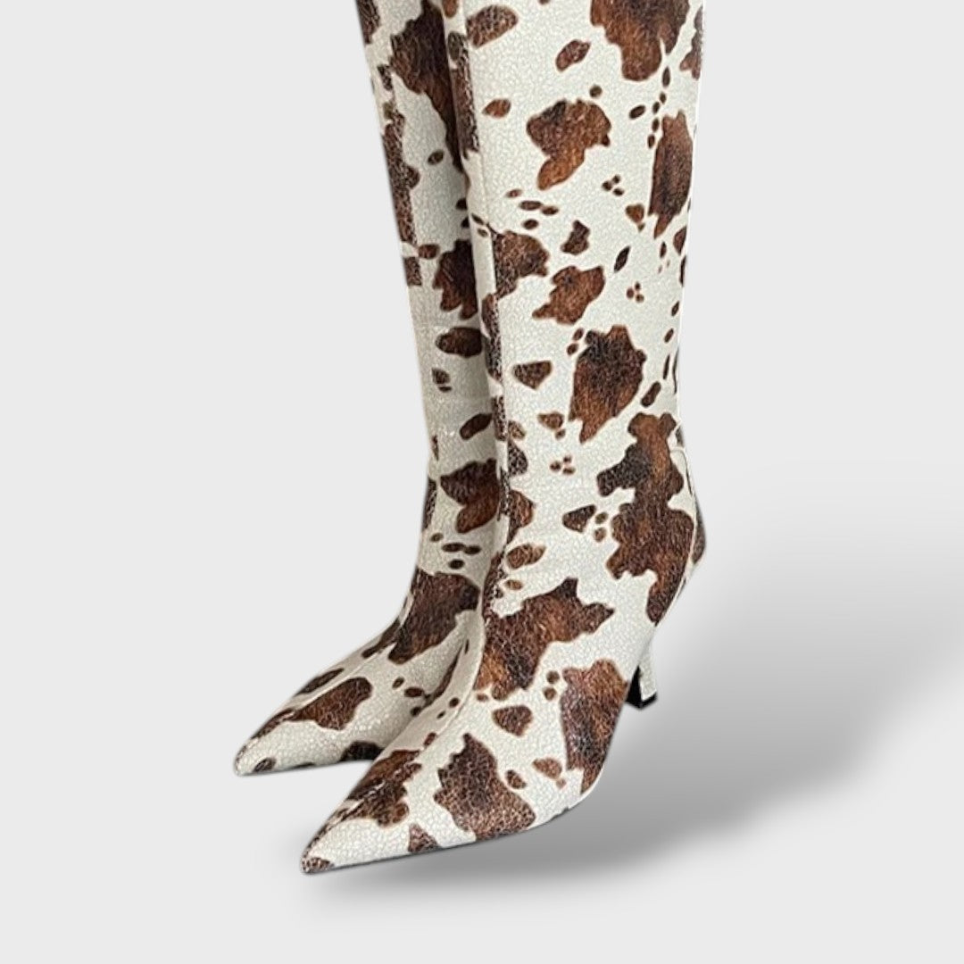 Botas Altas de Cuero Mujer Estilo Cowboy