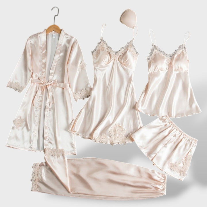 Valeria™ | Conjunto pijama 5 piezas