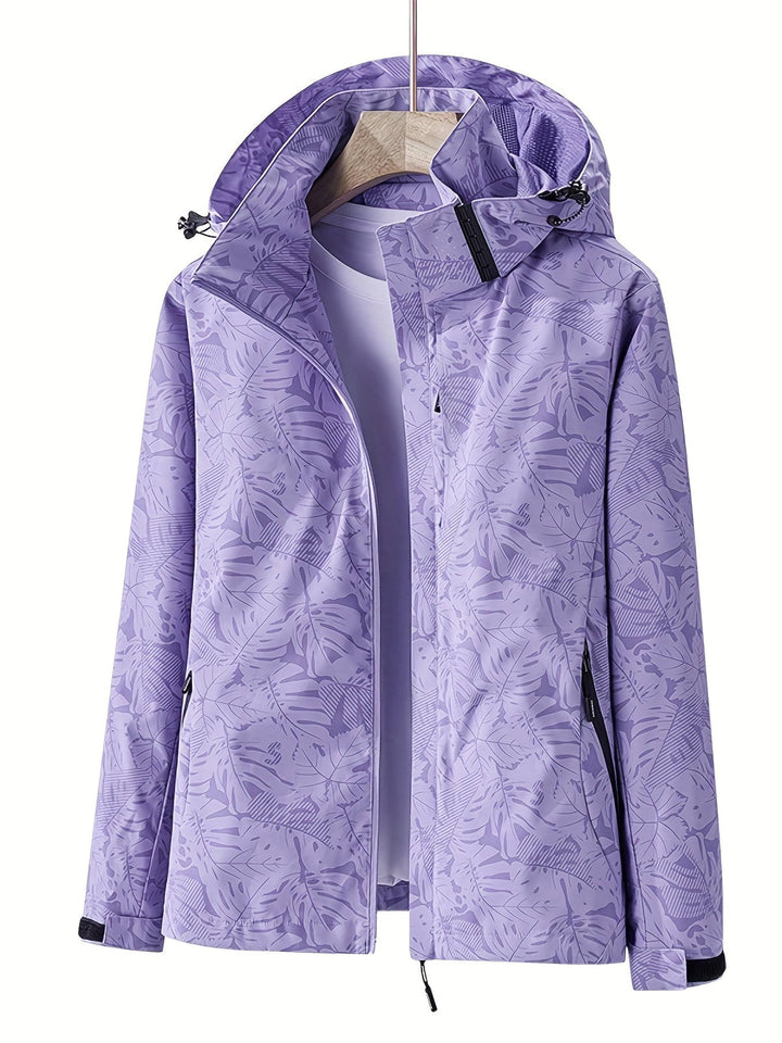 Chaqueta impermeable ligera estampada