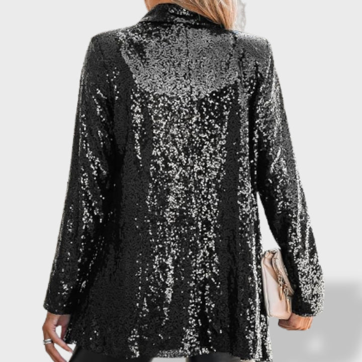 Lucía™ | Blazer de lentejuelas para mujer con frente abierta