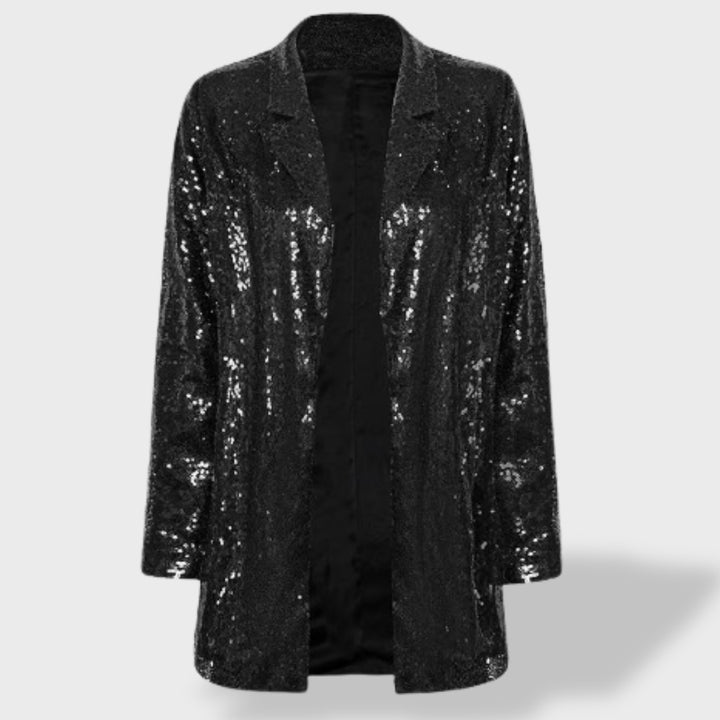 Lucía™ | Blazer de lentejuelas para mujer con frente abierta