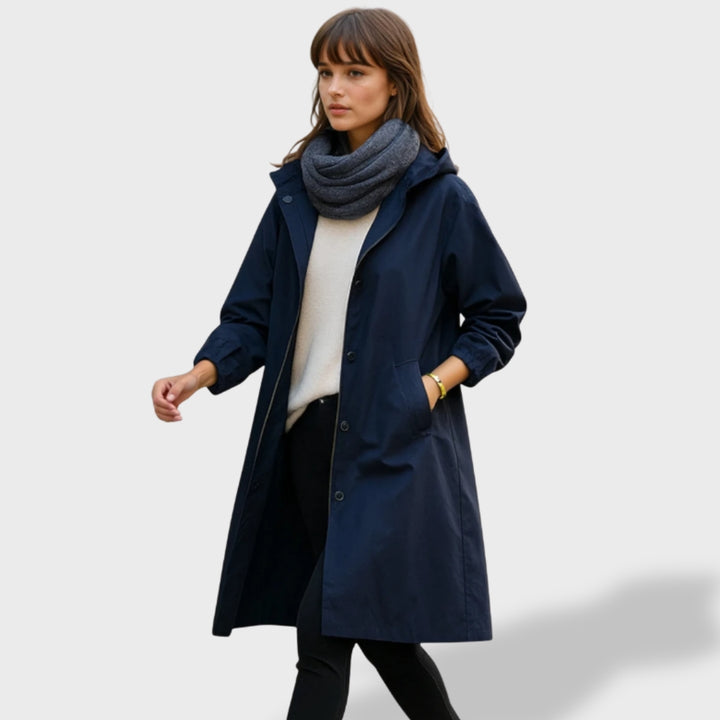 Isabela™ | Gabardina con Capucha Impermeable y Corte Atemporal