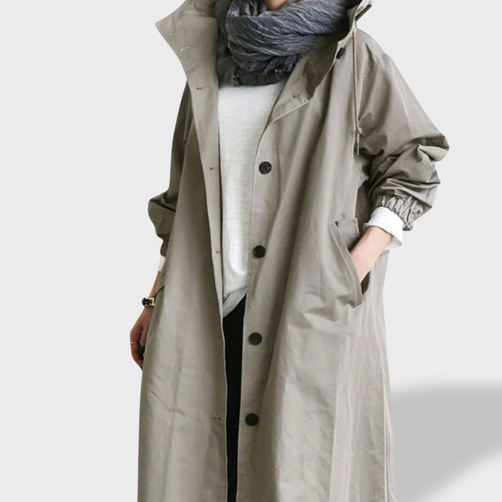 Isabela™ | Gabardina con Capucha Impermeable y Corte Atemporal