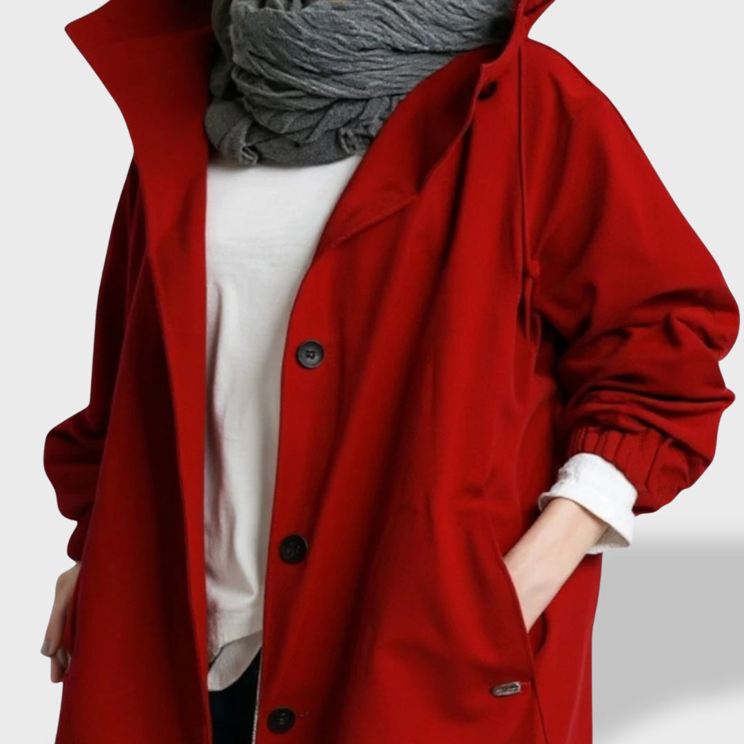 Isabela™ | Gabardina con Capucha Impermeable y Corte Atemporal