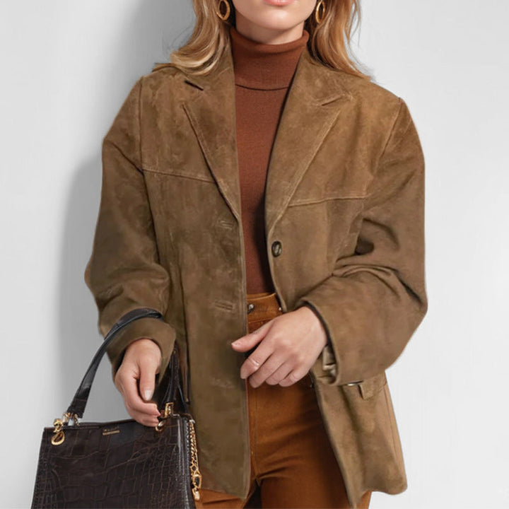Blazer de piel efecto ante