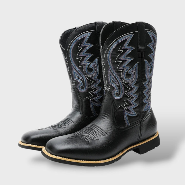 Botas Cowboy Hombre Bordadas Retro