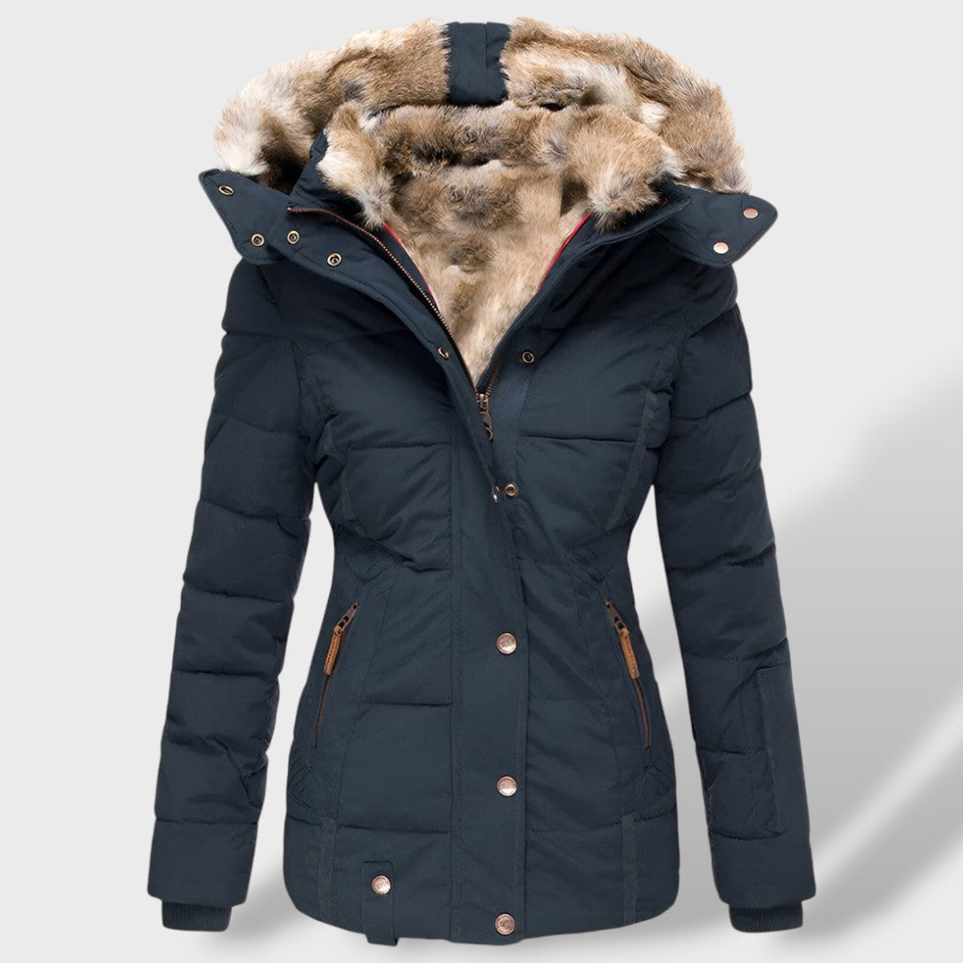 Chaqueta femenina acolchada de plumas