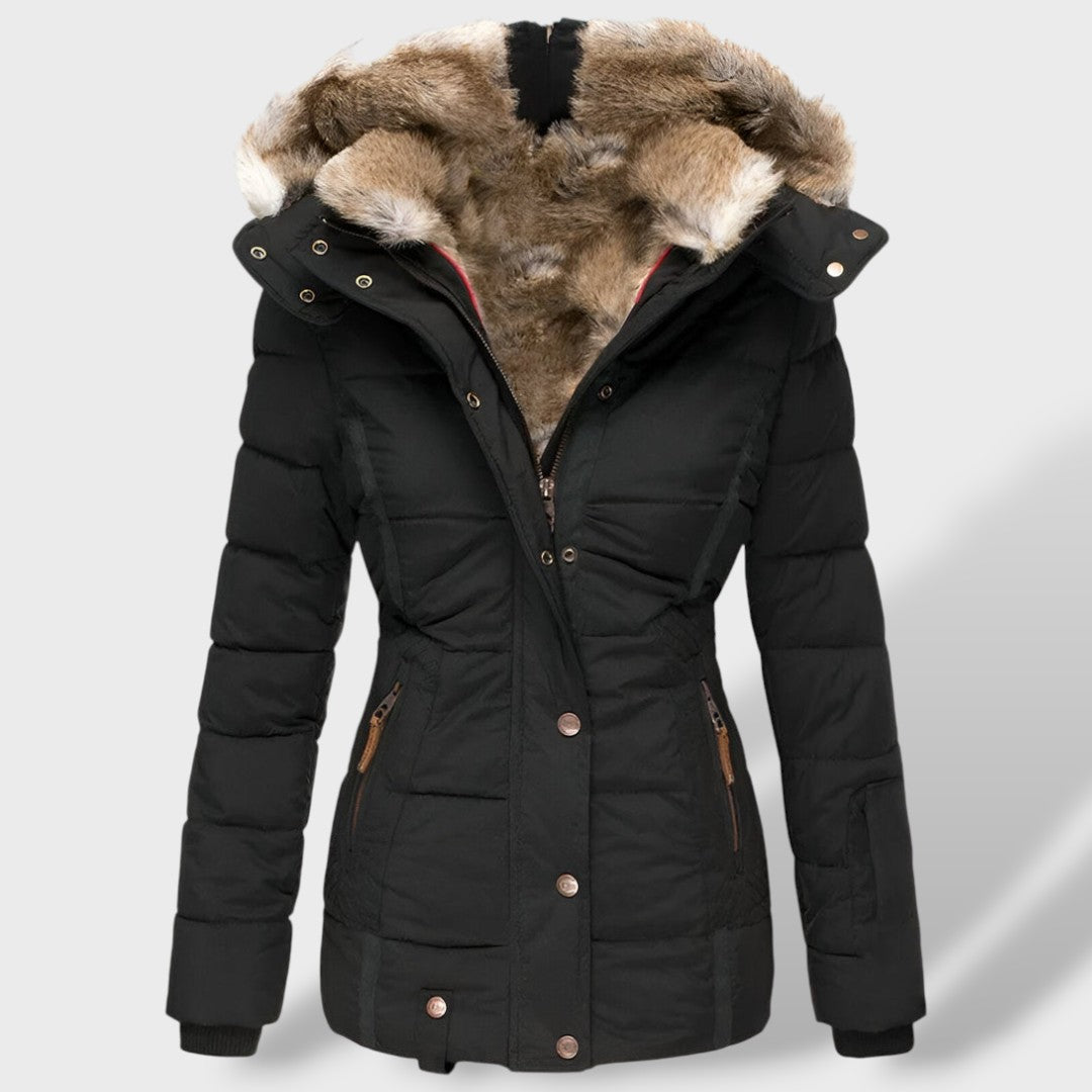 Chaqueta femenina acolchada de plumas