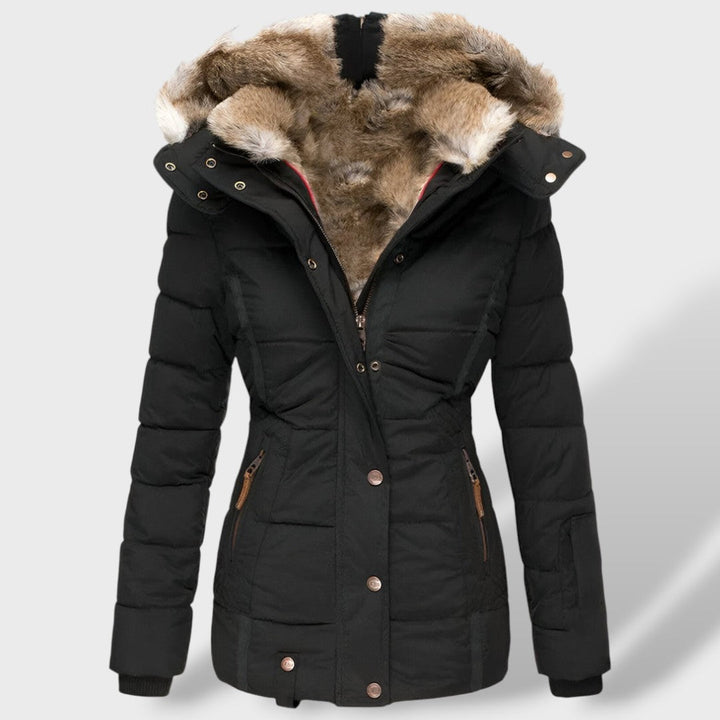 Chaqueta femenina acolchada de plumas