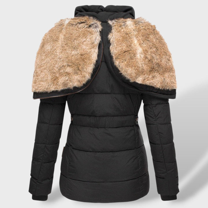 Chaqueta femenina acolchada de plumas