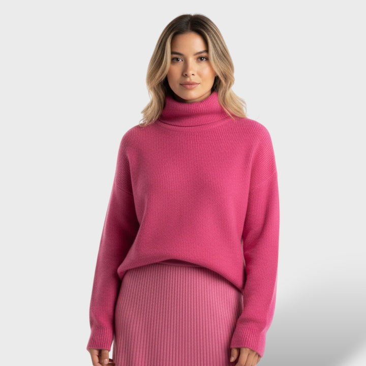 Jersey de Punto Cuello Alto Mujer