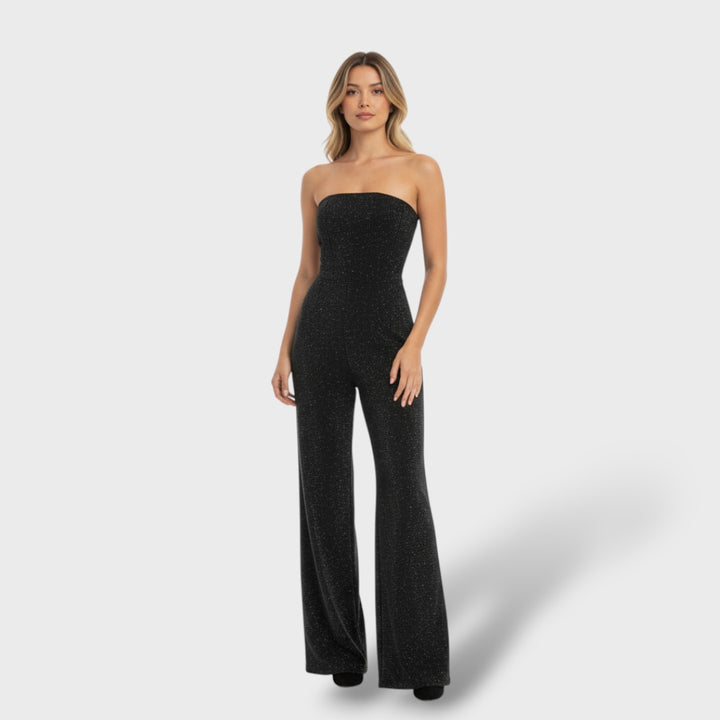 Conjunto Brillante Mujer con Jeans de Cintura Alta