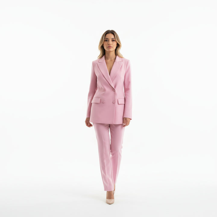 Conjunto Elegante Mujer Blazer y Pantalón de Corte Recto