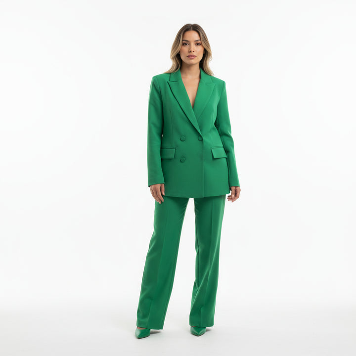 Conjunto Elegante Mujer Blazer y Pantalón de Corte Recto