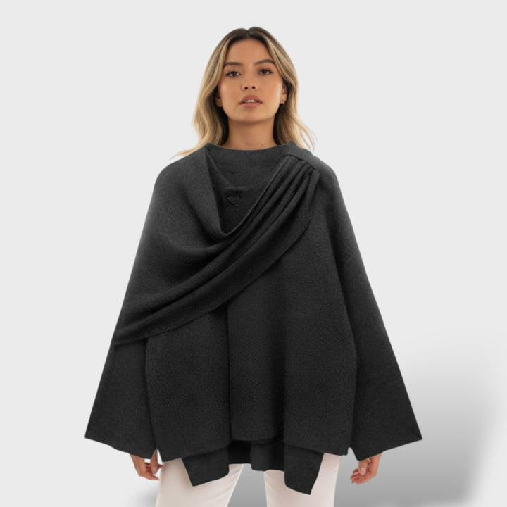 Abrigo capa elegante de mujer