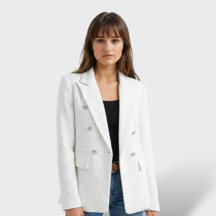 Americana de Tweed Grueso Mujer Elegante