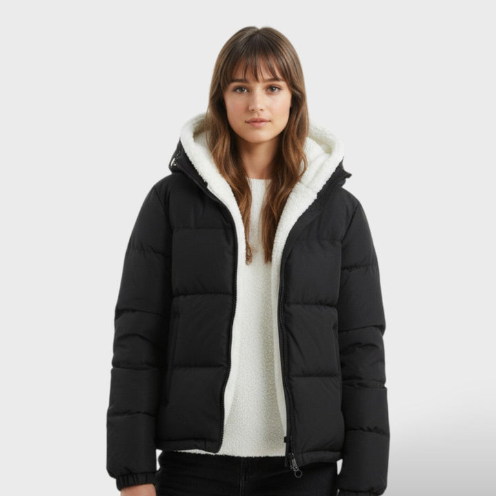 Chaqueta de invierno cálida para mujeres con cremallera