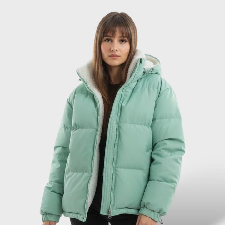Chaqueta de invierno cálida para mujeres con cremallera