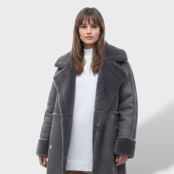 Abrigo Polar Largo Mujer Ava Elegante y Cálido