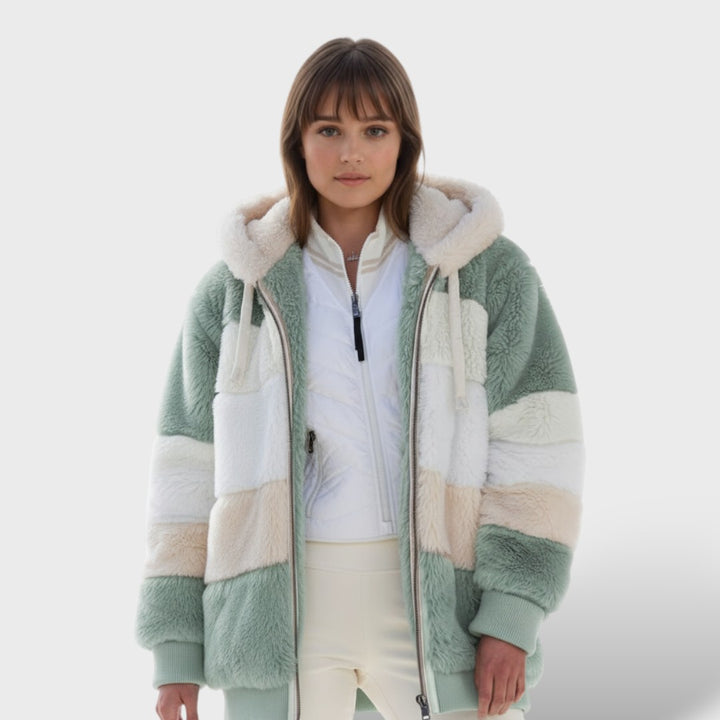Chaqueta de Invierno con Capucha y Cremallera para Mujer