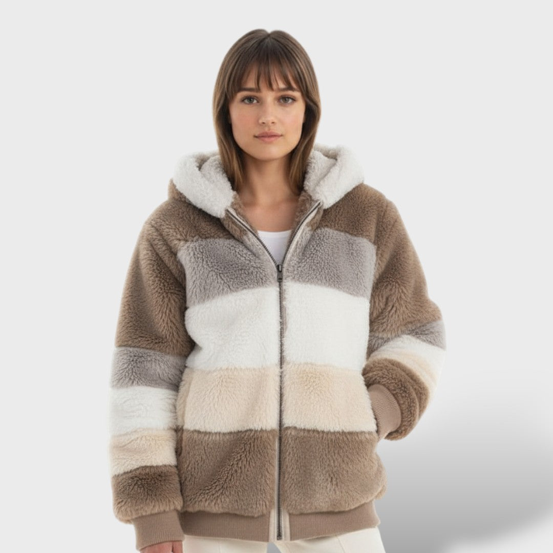 Chaqueta de Invierno con Capucha y Cremallera para Mujer