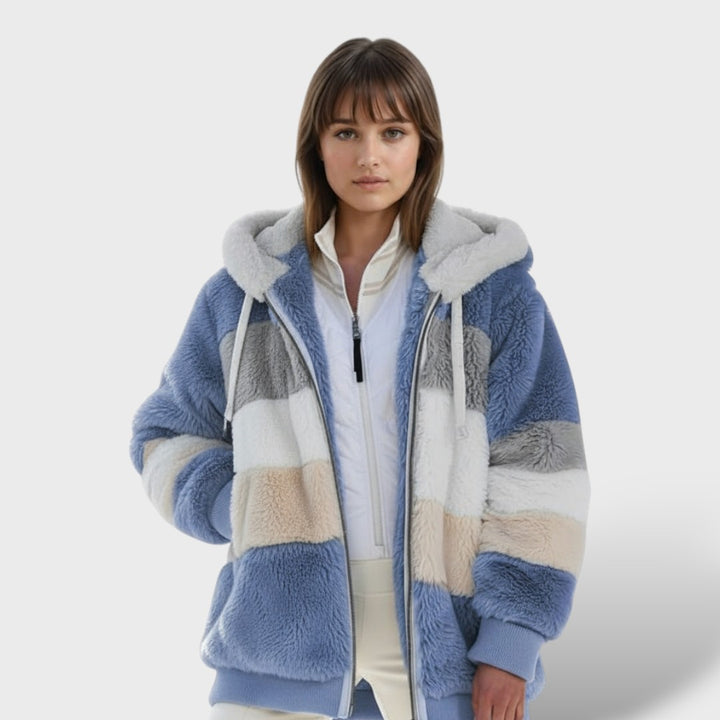 Chaqueta de Invierno con Capucha y Cremallera para Mujer