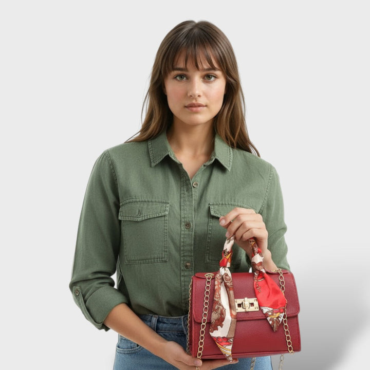 Elegante bolso de cuero para damas