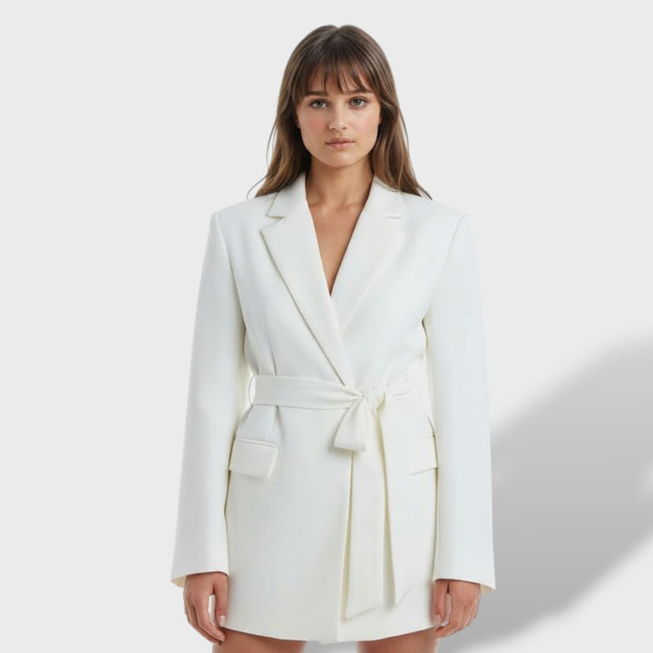 Blazer Mujer Cinturón Entallado Chic